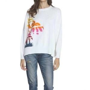 NEW LABEL+THREAD karma sweatshirt in white palms